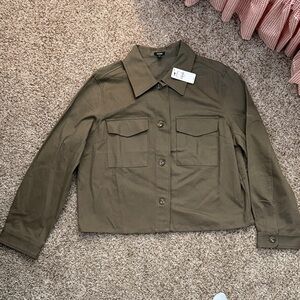 Express Khaki Utility Jacket for Women